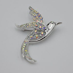 Vintage Sarah Coventry Aroura Borealis Bird of Paradise Brooch